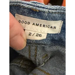 Good American Good Shorts Women 2 Blue‎ Cut Off High Rise Denim Jean Shorts thumbnail 11