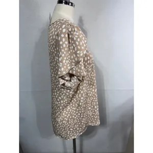 Vine & Love Polka Dot‎ Flutter Sleeve Boho Cottagecore Blouse USA Made Women's M thumbnail 8