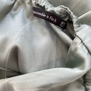Abercrombie & Fitch Sage Green Satin Slip Dress Size M Tall thumbnail 5