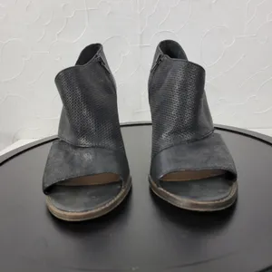 Lucky Brand Jedrek Womens Wedge Size 11 Black Leather Open Toe Slip On Pump Heel thumbnail 10