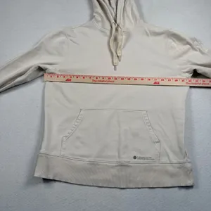 Outerknown Hoodie‎ Womens Medium Cream Organic Cotton Spandex Pullover Casual thumbnail 4