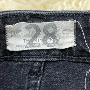 Free People We the Free Faded Black High Waist Button Fly Jeans 28 thumbnail 5