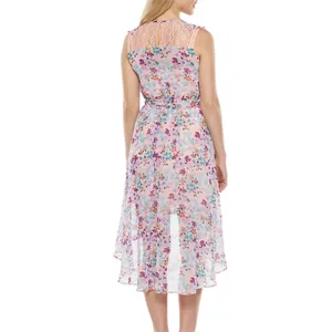LC Lauren Conrad Disneys Cinderella Hi Low Floral Dress Womens Size Medium‎ Lace thumbnail 2