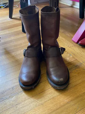 Frye Leather Brown Boots Veronica thumbnail 6