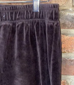 Westbound Brown Velour Flare Leg Track Sweat Pants Women's Size Medium thumbnail 4