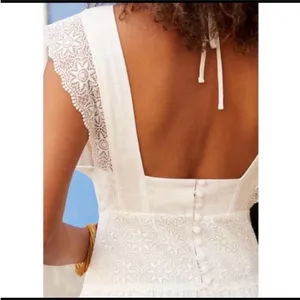 Sézane Naide Mini Dress White Lace Ecru FR 38 US Size 6‎ Bridal Paris Sold Out thumbnail 3