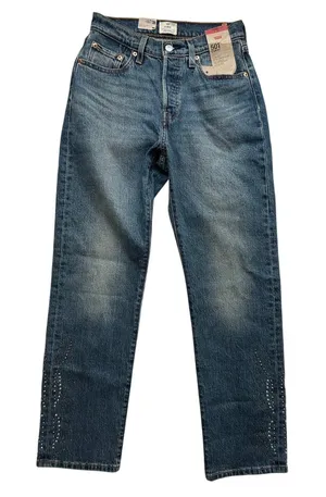 Levi’s 501 Curve Rhinestone Hem Jeans Size 28 thumbnail 1