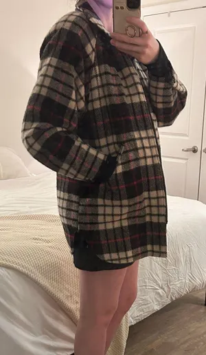 Orvis Vintage Plaid Wool Unlined Car Coat Made in USA thumbnail 2