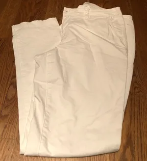 A New‎ Day Womens White Stretch Straight Leg Chino Pants Size 6 Business Casual thumbnail 1