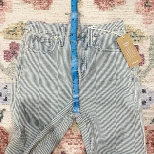 Madewell Pinstripe Skinny Jeans Size 24 High Rise Causa Comfort NWT thumbnail 6