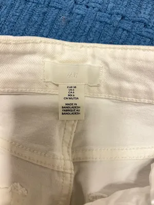 H&M White Jeans Denim Women’s 6 thumbnail 3