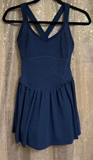 Free People Movement Smockin Hot Navy Blue Dress Shorts Small NWOT thumbnail 1
