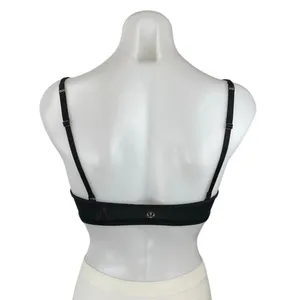 Lululemon Daily Black Floral Sleeveless Activewear Sports Bra Crop Tank Top S thumbnail 3