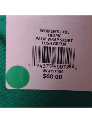 Lady hagen tropic palm wrap lush green tennis skort size XXL thumbnail 7