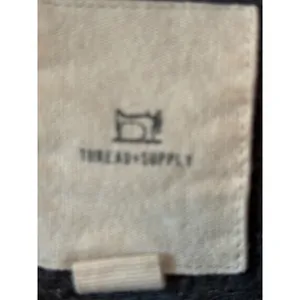 Thread & Supply Sherpa Fleece Quarter Zip Pullover Black White Salt and Pepper thumbnail 4