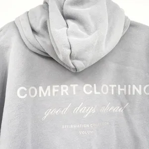 Comfrt Unisex Affirmation Collection Vol 9 Oversized Zip Up Hoodie XS Slate Blue thumbnail 7