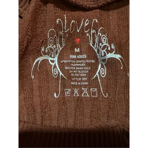 Womens brown stretchy knit basic top sz‎ M Brown Size M thumbnail 5