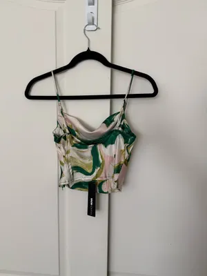 FashioNova Silk Crop Corset Top thumbnail 2