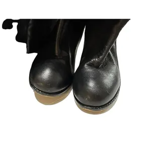 Reiss Women's Black Pull On Knee High Round Toe Leather Boots Size 39 EUR‎ thumbnail 3