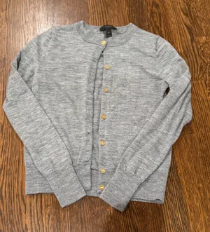 J. Crew Gray Gold Cardigan thumbnail 1