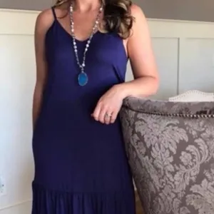 Agnes and Dora Slip Dress - Navy thumbnail 2