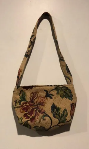 Vintage Carpet Tapestry Patterned Mini Bag Tan thumbnail 1