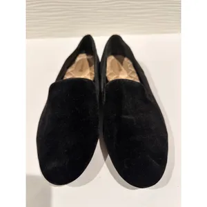 Birdies Starling Loafers Womens 9.5 Black Velvet Quilted Comfort Smoking Flats‎ thumbnail 2