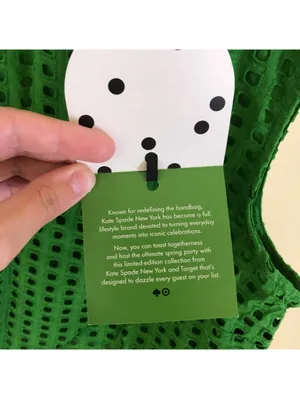 Kate Spade X Target NWT Green Boxy Eyelet Crop Top Size XS Broken Button Loop thumbnail 8