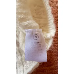 Tic Toc White Cable Knit Sweater Dress Size S Soft Minimalist Cozy thumbnail 5