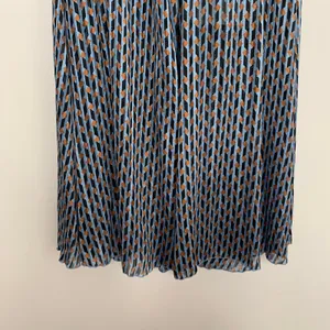 Maje Blue Jela Pleated Print Elastic-Waist High-Low Skirt Womens Size 36 thumbnail 5