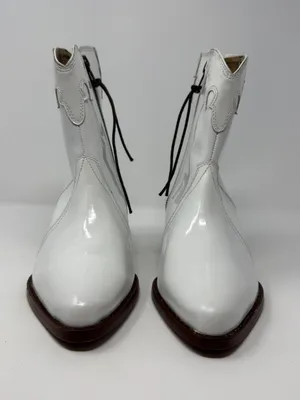 Free People New Frontier Western Cowboy Boot Womens 6.5 White Patent Leather NWT thumbnail 7
