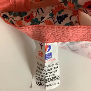 Massam Size Large Peach Floral Lace Underwire Bra. Made in Brazil New. thumbnail 6