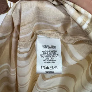 CeCe Maxi Sundress Womens Size M Tan & Ivory Stripe Sleeveless Pockets thumbnail 7