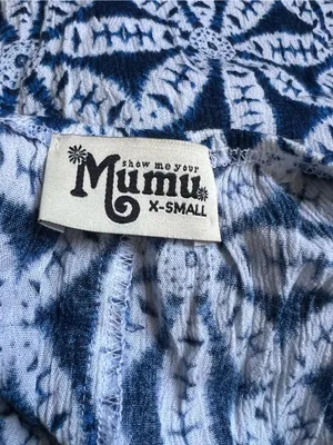 Show Me Your Mumu Navy & White Tie-Dye Halter Top thumbnail 3