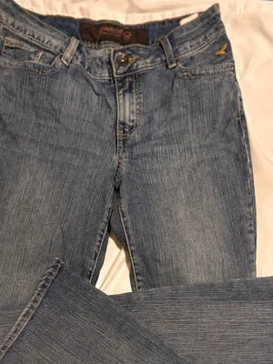 Gra 2 Womens Blue Denim Jeans Size 7 Embroidered Flap Pocket Bootcut Y2K thumbnail 1