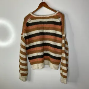 Madewell Balloon-Sleeve Pullover‎ Sweater in Stripe Mix Size Large thumbnail 4