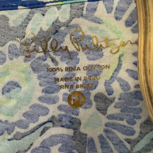Lilly Pulitzer Marlowe Dress Sand Dollar Indigo‎ Blue Pima Cotton Size Medium thumbnail 5