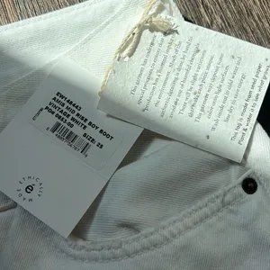 Etica Amis Mid Rise Boot Jeans Vintage White thumbnail 7