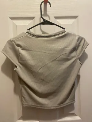 Grey crop top Gray thumbnail 3