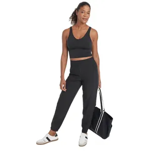 NWT All In Motion Womens High-Rise Winter Woven Lined Joggers 91754551 Black XS thumbnail 5