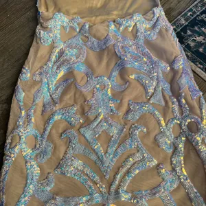 Lucy in the Sky Starstruck Strappy Dress in Nude Iridescence size small thumbnail 9