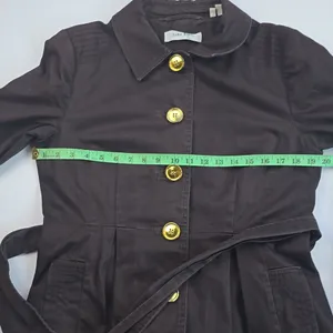 Zara‎ Basic Solid Brown Trenchcoat Size XL thumbnail 8