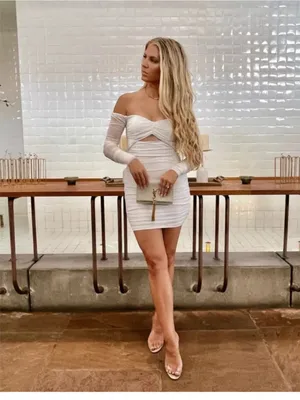 Michael Costello x REVOLVE Paola Mini Dress - White thumbnail 3