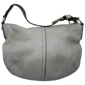 coach beige leather shoulder bag thumbnail 1