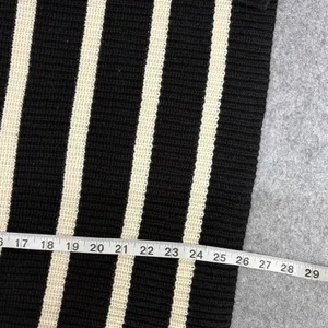 H&M oversized striped knit sweater black and white medium thumbnail 6