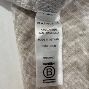 Athleta Cabo Tide‎ Linen Jogger Neutral Beige Tan Camo Print Pants - Size 6. thumbnail 6