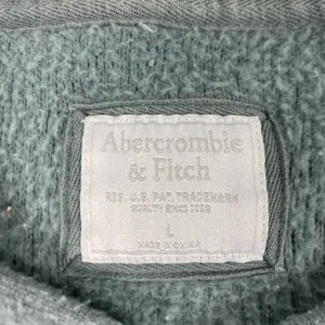 Abercrombie & Fitch Sweatshirt Womens Large‎ Blue Henley Fleece Pullover Cozy thumbnail 4