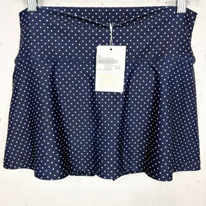 Smith & Quinn Anne Skort Wide Waistband Stretch Navy Blue Polka Dot Size Medium thumbnail 2