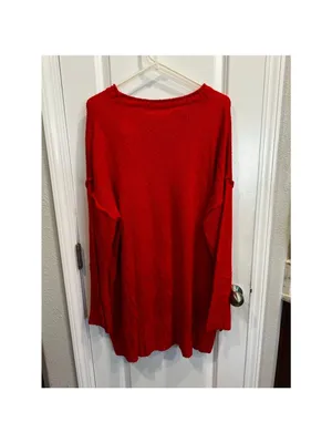 Red Crew Neck Sweater XL Unbranded thumbnail 2