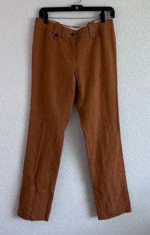 NWT Tory Burch Women's Skinny Auden‎ Pants in Terracotta thumbnail 1
